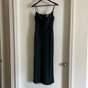 Sachin & Babi satin long dress dark green size small